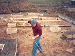 Site prep and foundation work for a new home.